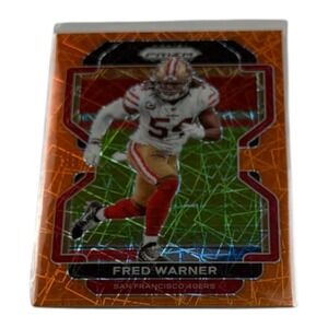 2021 Panini Prizm Fred Warner 59 Orange Ice Prizm San Francisco 49ers NFL Card